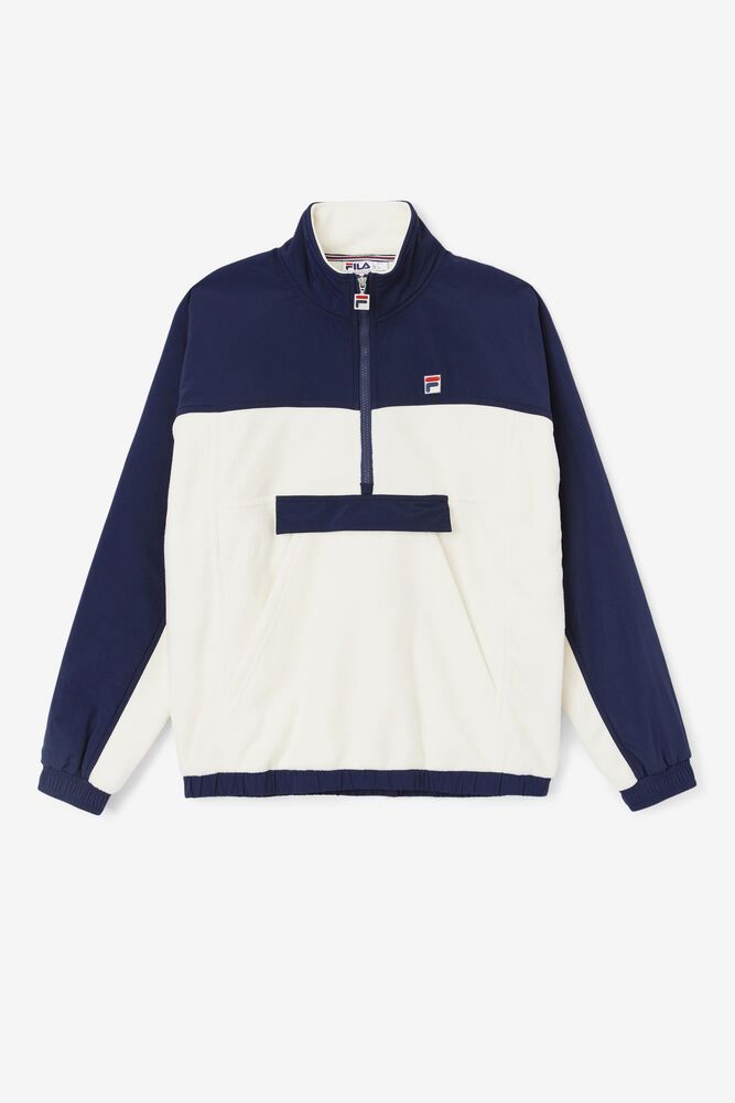 Jachete Fila Barbati Albi/Bleumarin Erick 1/2 Zip Pullover PYRB-85247